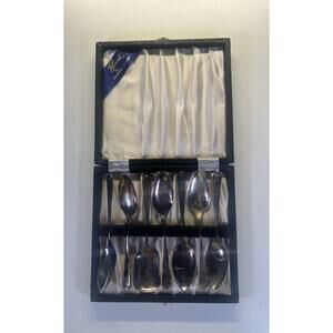 (7) Raimonds Sheffield‎ England Silver Plate Grapefruit Spoons in Original Box